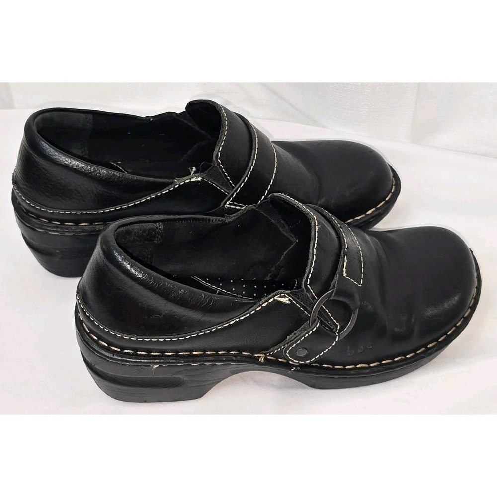 B.O.C. Burnett Women's Clogs Black‎ Leather Women's 8M